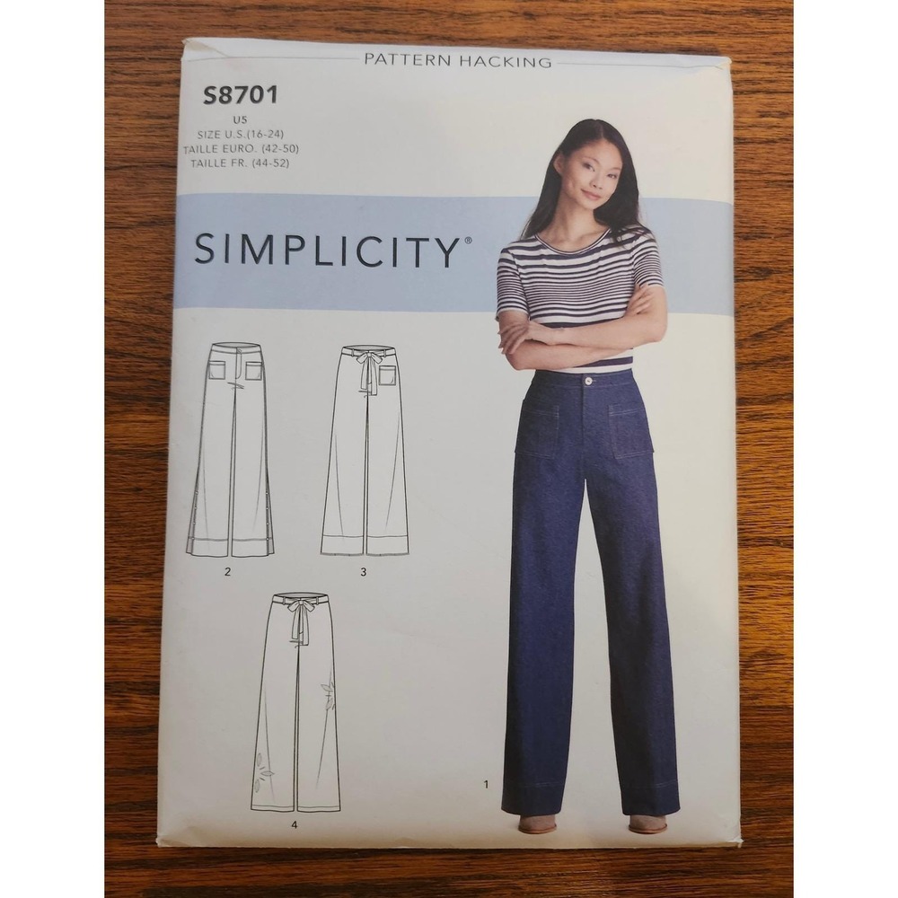 Simplicity S8701 Pattern Misses Pants Sewing Pattern Size 16-24 Uncut